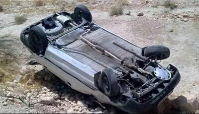  واژگونی و آتش‌سوزی پژو جان ۳نفر را گرفت