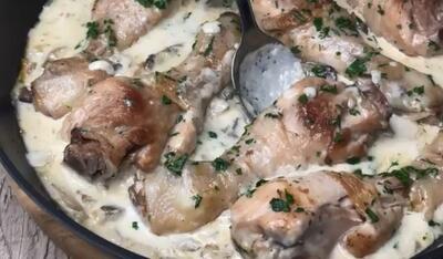  طرز تهیه ران مرغ سرخ شده با قارچ؛ یک شام ایتالیایی جدید و خوشمزه (فیلم)