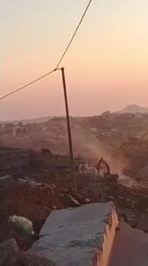  اشغالگران در حال تخریب خانه‌های فلسطینیان +فیلم