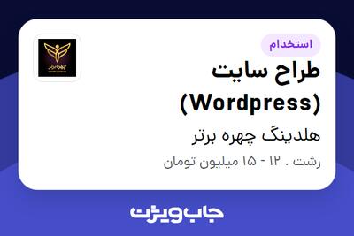  استخدام طراح سایت (Wordpress) - خانم در هلدینگ چهره برتر