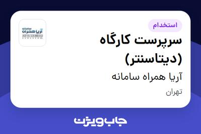  استخدام سرپرست کارگاه (دیتاسنتر) در آریا همراه سامانه
