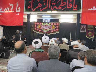  تصاویری از مراسم سوگواری ایام فاطمیه اول در دفتر آیت‌الله فاضل لنکرانی