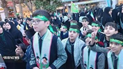  خروش استکبار ستیزی دانش آموزان در بجنورد