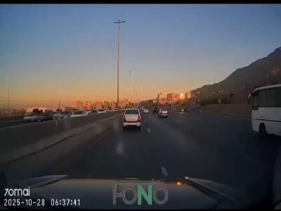  لحظه یک تصادف خیلی خطرناک در اتوبان کرج