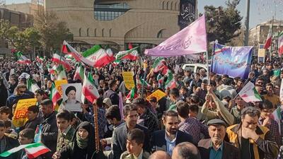  فریاد مرگ بر  آمریکا در استان مرکزی پیچید
