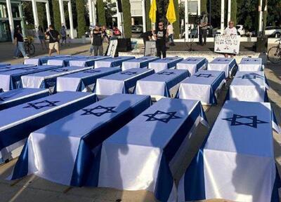  تصاویری از تابوت سربازان اسرائیلی در تهران