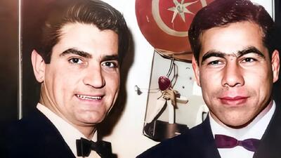  تاریخ وبگردی | عکس یادگاری «ویگن و فردین» در دوران جوانی دهه 40