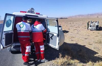  واژگونی خودروی تندر۹۰ در محور راهجرد – آشتیان با ۴ مصدوم