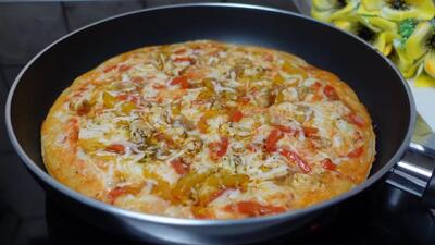  ما دیگه پیتزا نمی خریم! طرز تهیه خمیر پیتزا بدون ورز دادن بدون نیاز به فر!