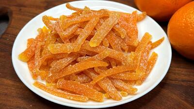  طرز تهیه آبنبات طبیعی با پوست پرتقال شیرین شده