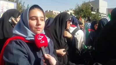 دانش آموز: مردم ایران زیر بار حرف زور نمی‌رود + فیلم