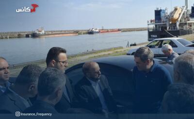  بازدید رئیس کل بیمه مرکزی از باجه بیمه البرز در سازمان بنادر و گمرکات گیلان