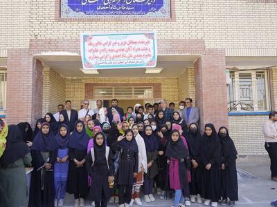  افتتاح مدرسه در رسول‌آباد ایرانشهر هم‌زمان با مراسم ۱۳ آبان