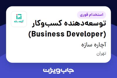  استخدام توسعه‌دهنده کسب‌وکار (Business Developer) در آچاره سازه