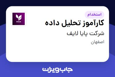  استخدام کارآموز تحلیل داده در شرکت پایا لایف