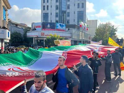  راهپیمایی ۱۳ آبان در لنگرود
