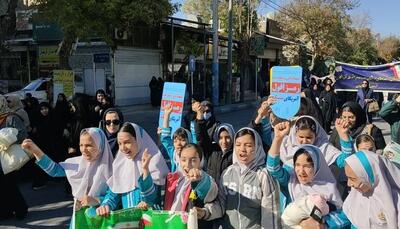  حضور پرشور مردم ولایی شیروان در راهپیمایی یوم‌الله ۱۳ آبان
