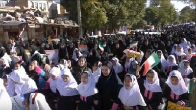  راهپیمایی ۱۳ آبان در شهرستان چگنی