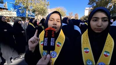  تأکید دانش‌آموزان و مسئولان بر وحدت و استواری در برابر استکبار