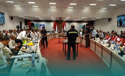  حضور تیم مدیریت بحران مبین انرژی خلیج فارس در جلسه مانور دورمیزی سطح یک تکمیلی
