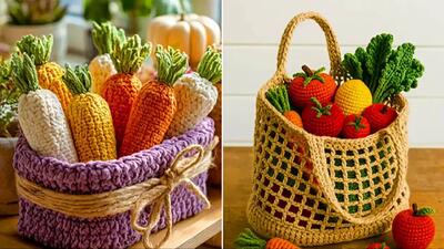  15 مدل منتخب میوه‌ های بافتنی دکوری؛ هنر دست برای تزئین میز پذیرایی