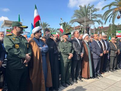  برگزاری مراسم راهپیمایی یوم‌الله ۱۳ آبان در رشت با حضور پرشور اقشار مختلف مردم+فیلم