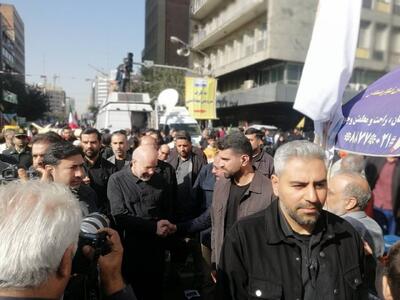  حضور قالیباف در مراسم یوم‌الله ۱۳ آبان