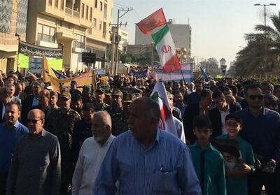  طنین شعارهای «مرگ بر آمریکا» و «مرگ بر اسرائیل» در بوشهر  عکس - تسنیم