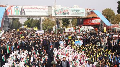  فریاد استکبارستیزی در سمنان طنین‌انداز شد
