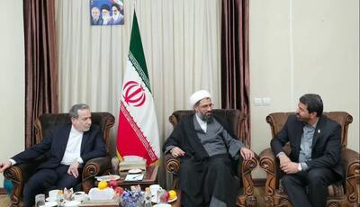  عراقچی وارد همدان شد؛ دیدار وزیر امور خارجه با آیت‌الله شعبانی
