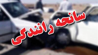  برخورد پراید و پژو ۴۰۵ در محور ساوه-تهران با ۶ مصدوم