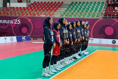  پیروزی دختران زیر ۱۶ سال ایران مقابل هند در رقابت‌های والیبال قهرمانی آسیا