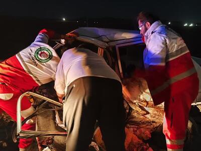  ۶ مصدوم بر اثر تصادف پراید و پژو در محور ساوه – تهران