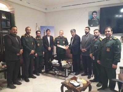  دیدار مدیرکل ورزش و جوانان قم با فرمانده سپاه امام علی بن ابی‌طالب (ع)