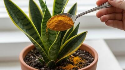  طرز تهیه محلول خانگی برای رشد سریع گیاهان با زردچوبه