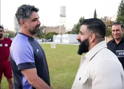  ببینید؛ هادی چوپان در زمین فوتبال همراه با تیم محبوب شهر شیراز