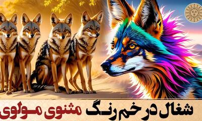  حکایت افتادن شغال در خم رنگ و ادعای طاووس شدن | حکایتی زیبا از مثنوی مولوی