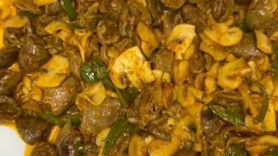  غذای فوری و خوشمزه خوراک دل مرغ