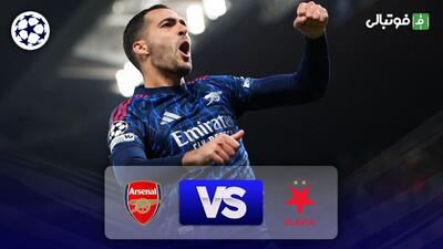  خلاصه بازی اسلاویا پراگ ۰-۳ آرسنال