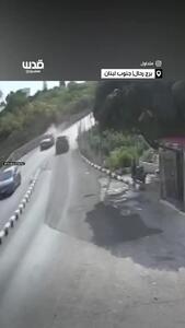  لحظه بمباران یک خودرو توسط جنگنده‌های اسرائیل در جنوب لبنان