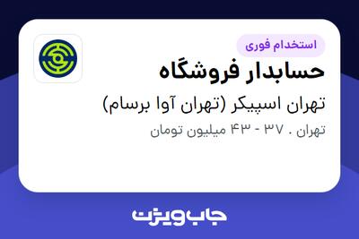  استخدام حسابدار فروشگاه در تهران اسپیکر (تهران آوا برسام)