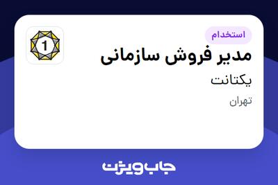  استخدام مدیر فروش سازمانی در یکتانت