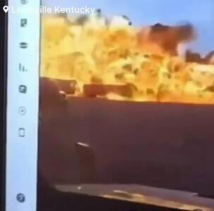  فیلمی ترسناک از سقوط یک هواپیما که توسط یک دوربین مدار بسته ثبت شده است