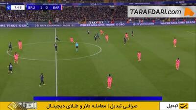  گل فران تورس به کلوب بروخه (کلوب بروخه 1-1 بارسلونا)