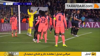  ضدحمله برق‌آسای بازیکنان بروخه؛ گل کارلوس فوربس به بارسلونا (کلوب بروخه 2-1 بارسلونا)