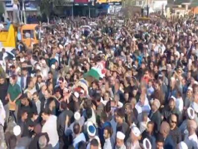  تشییع پیکر مرحوم صابر کاظمی ستارۀ سابق والیبال کشور در روستای قانقرمه شهرستان آق‌_قلا