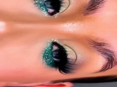  آرایش چشم سبز رنگ