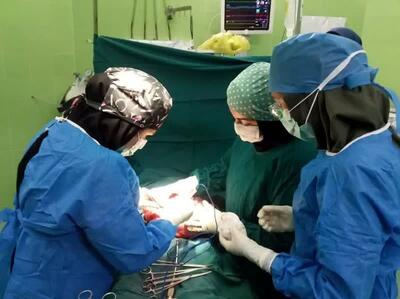  توده ۷ کیلویی را از رحم یک بیمار خارج شد!