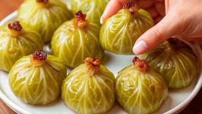  طرز تهیه دلمه کلم / پیچاندن کلم بدون شل شدن و وا رفتن