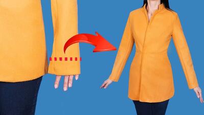  چگونه بدون مراجعه به خیاط آستین پالتو و کت را کوتاه کنیم ؟